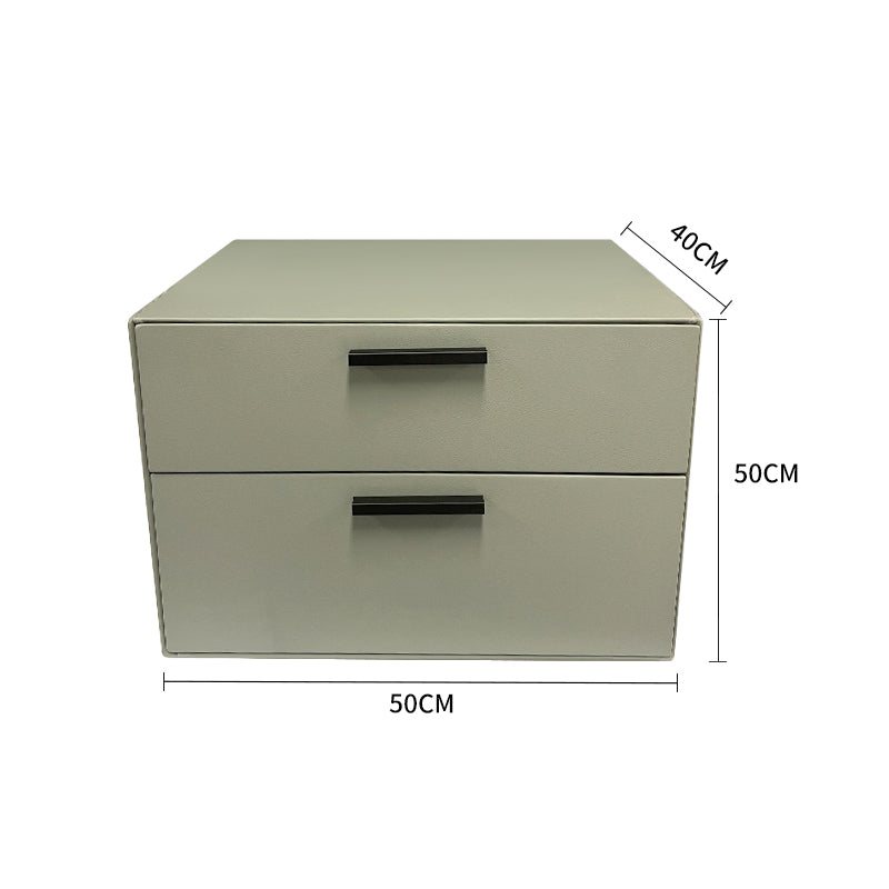 Light luxury soft leather-upholstered nightstand