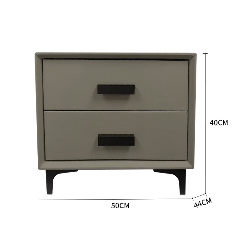 Light luxury soft leather-upholstered nightstand