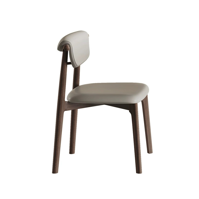 Black Oak Smoky Gray PU Cushion Chair