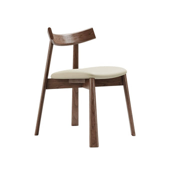 Beige EP/Microfiber Leather Cushion/Solid Wood/Dining Chair