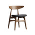 Walnut Black PU Cushion Hansen Chair