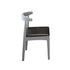 Grey Solid Wood/PU Cushion Horn Chair