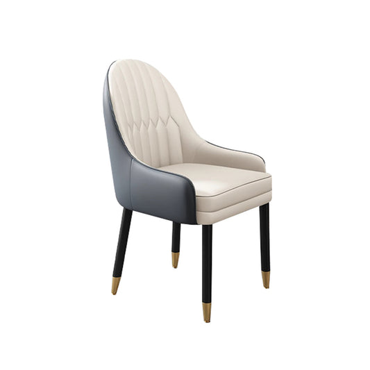 White/Orange  And Gray Dining Chair