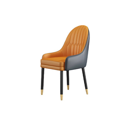 White/Orange  And Gray Dining Chair