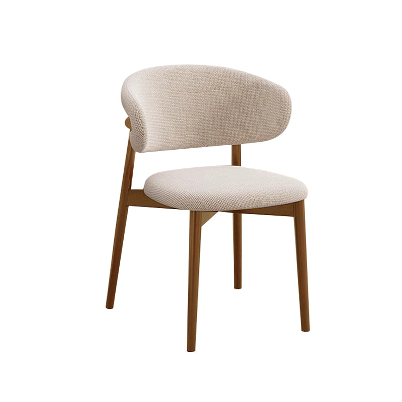 Walnut Horn Chair with Cream Cushion