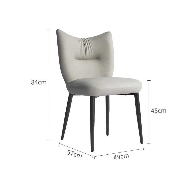 Horn-shaped Upholstered Dining Chair