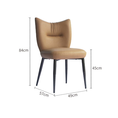Horn-shaped Upholstered Dining Chair
