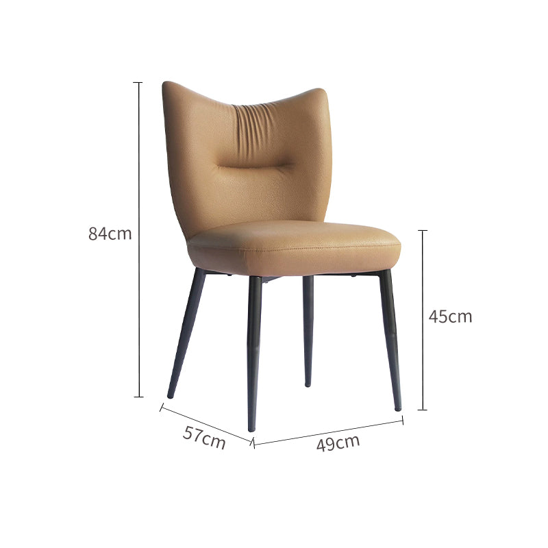 Horn-shaped Upholstered Dining Chair