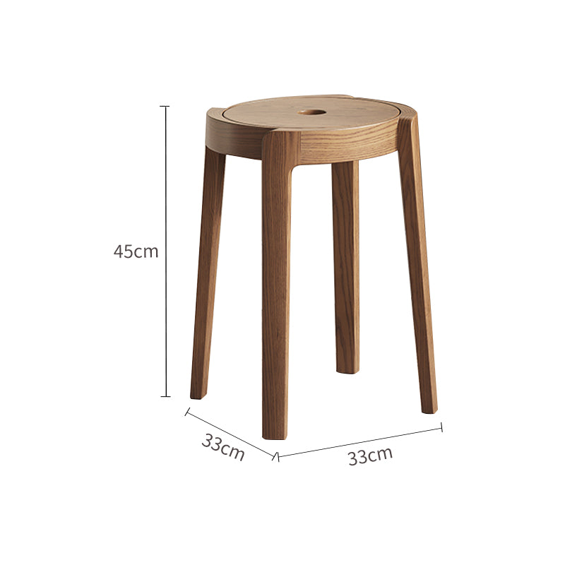 Pre Sale  Walnut-Stained Ash Wood Stool