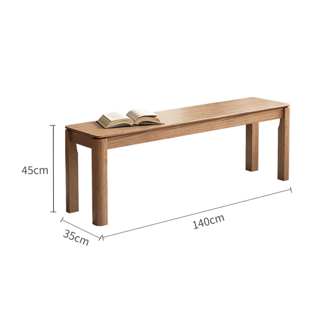 Wooden table with dimensions labeled on a white background
