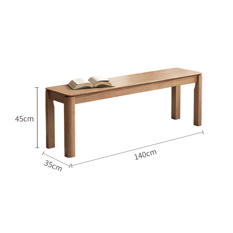 Wooden table with dimensions labeled on a white background