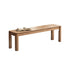 Wooden bench with an open book on a white background