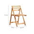 Solid Wood Folding Chair with Rattan Backrest