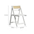 Solid Wood Folding Chair with Rattan Backrest