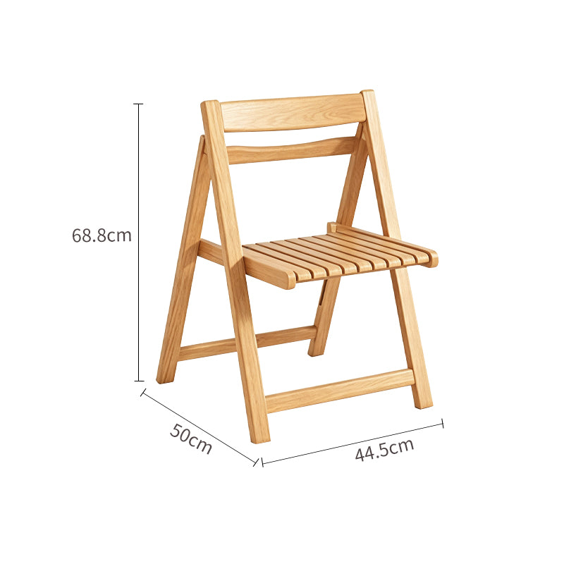 Solid Rubber Wood Folding Dining Chair