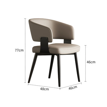 Minimalist Scratch-Resistant Eco-Leather Wraparound Dining Chair