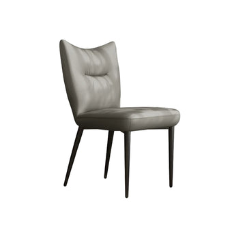 Italian Minimalist Eco-Leather Spring Dining Chair