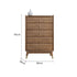 Walnut Finish Ash Wood 5-Drawer Chest