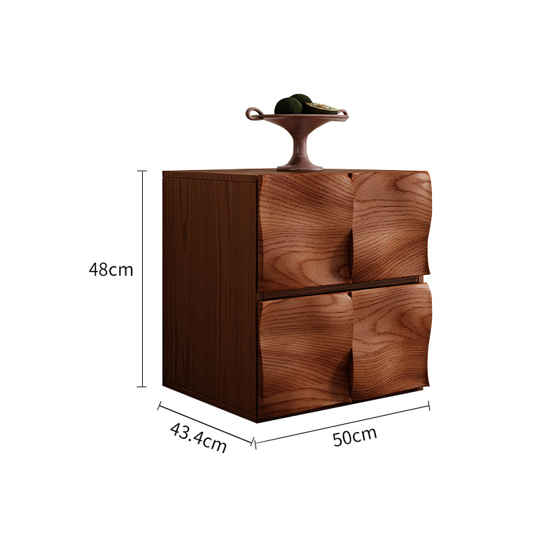 Solid Wood Ripple Chest of Drawers in Mid-Century Colour