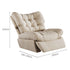 Khaki Suede Cloud Manual Recliner
