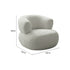 Round Upholstered Lounge Chair - Lamb Fleece