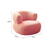 Round Upholstered Lounge Chair - Lamb Fleece