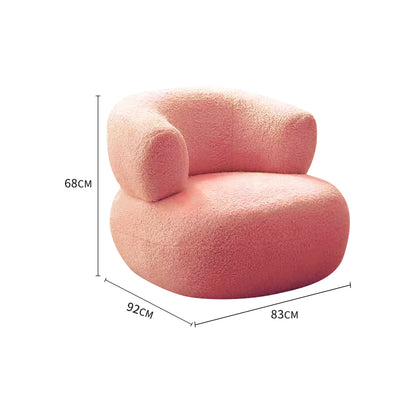 White/Green/Yellow/Pink/Grey Lamb Fleece/Casual Lounge Chair