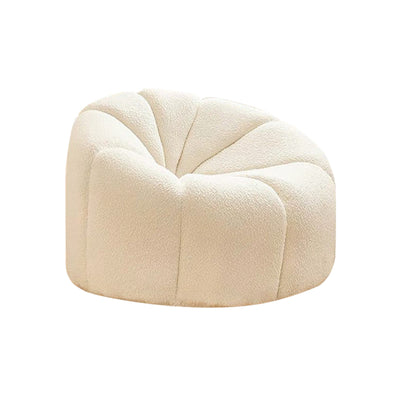 Small Casual Pumpkin Lounge Chair - Lamb Plush