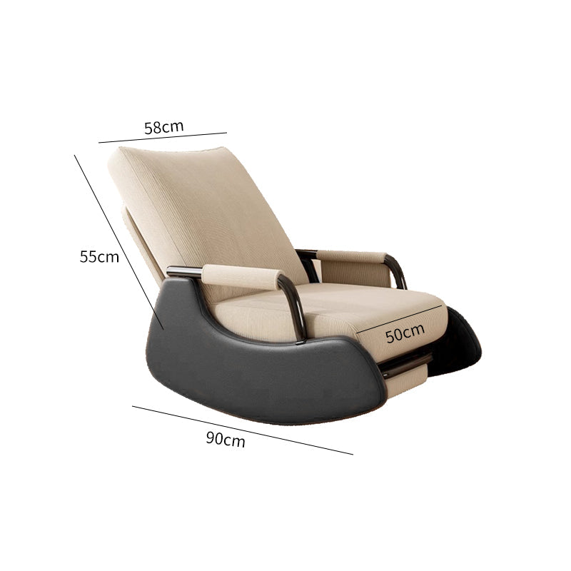 Beige Lounge Chair/Footrest