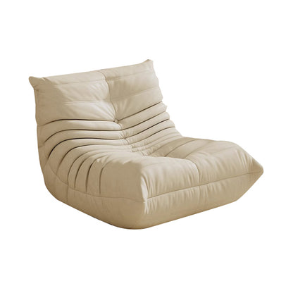 White Tech Fabric Caterpillar Leisure Chair