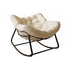 White Tech Fabric Lazy Man Leisure Chair