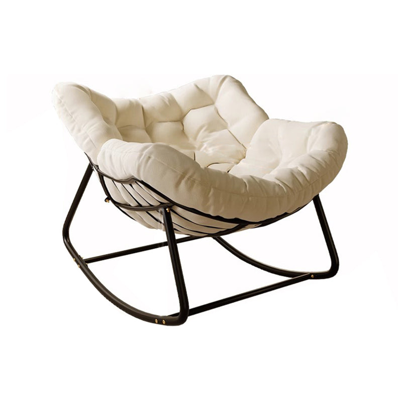 White Tech Fabric Lazy Man Leisure Chair