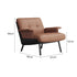 Brown Silicone Leather Lounge Chair