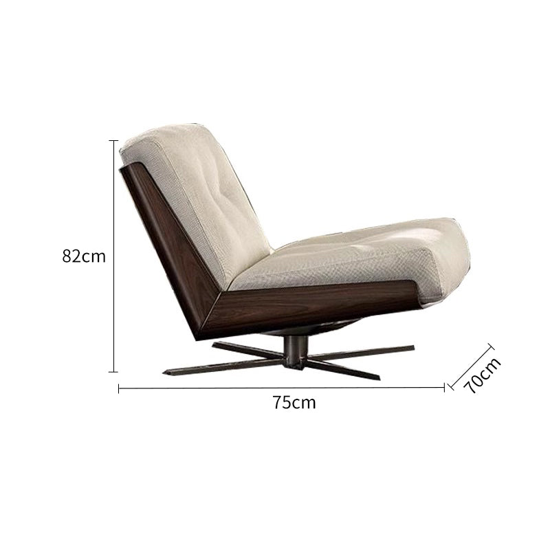 Beige Linen Daiki Armless Lounge Chair