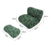 Green Cotton-Linen Molded Foam Bubble Lounge Chair with Ottoman