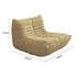 Linen-Cotton Compressed Chenille Lounge Chair with Ottoman