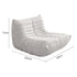 Linen-Cotton Compressed Chenille Lounge Chair with Ottoman