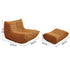Linen-Cotton Compressed Chenille Lounge Chair with Ottoman