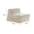 White Snowflake Velvet Triple Folding Modular Sofa