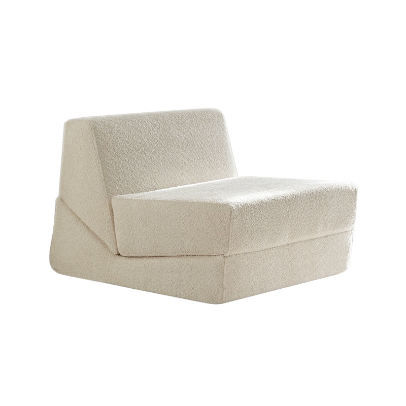 White Snowflake Velvet Triple Folding Modular Sofa