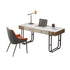 White Rock Board/Saddle Leather/Carbon Steel/Desk+Chair Two-Piece Set