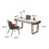 White Rock Board/Saddle Leather/Carbon Steel/Desk+Chair Two-Piece Set