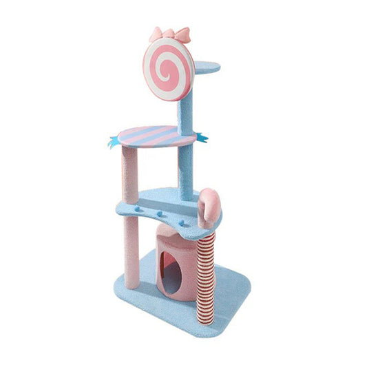 Colourful Candy Single-Layer Cat Bed Tower