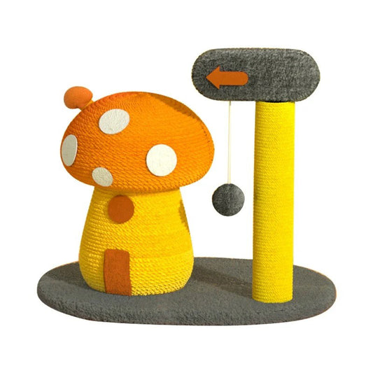 Colourful Mushroom Cat Scratching Tree