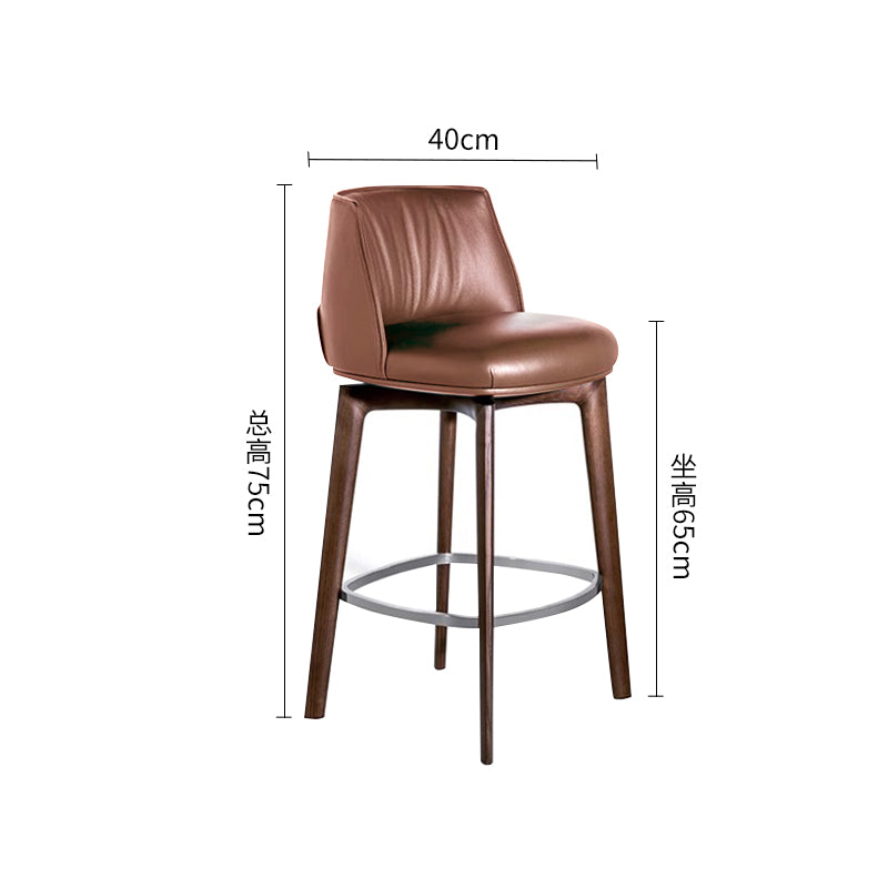 Swivel Bar Stool in Walnut Wood Green/Blue/Coffee/White