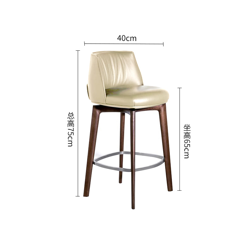 Swivel Bar Stool in Walnut Wood Green/Blue/Coffee/White