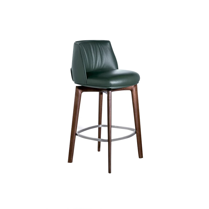 Swivel Bar Stool in Walnut Wood Green/Blue/Coffee/White