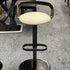 Adjustable Swivel Bar Stool in Black Titanium Base White/Gray/Yellow