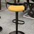 Adjustable Swivel Bar Stool in Black Titanium Base White/Gray/Yellow
