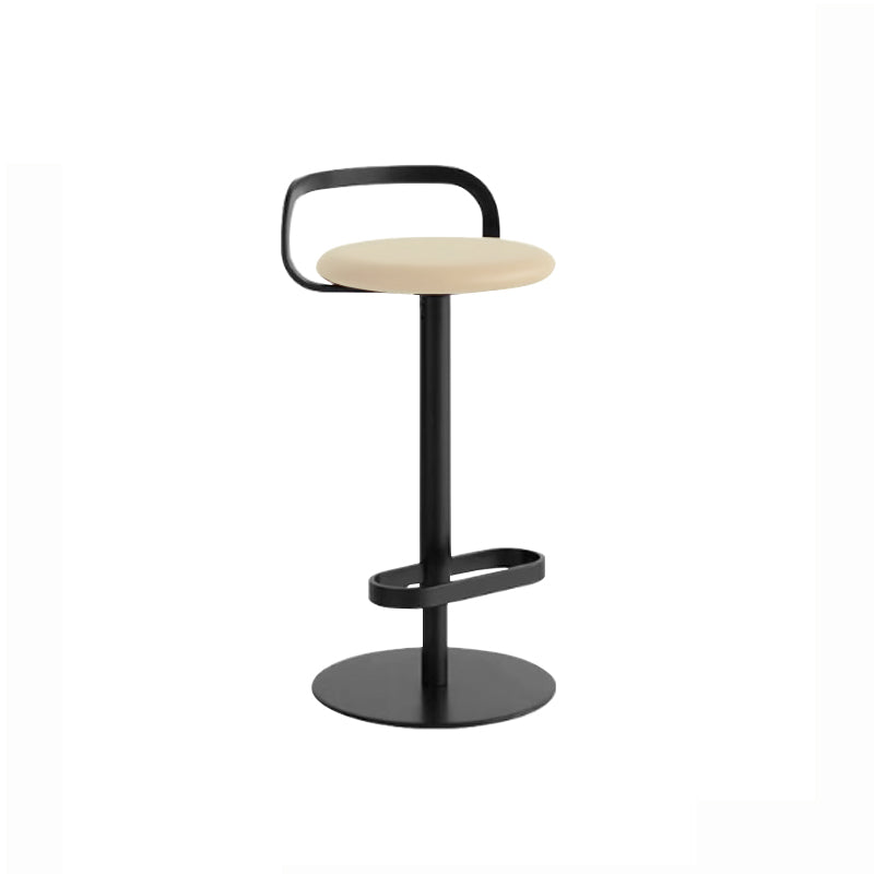 Adjustable Swivel Bar Stool in Black Titanium Base White/Gray/Yellow